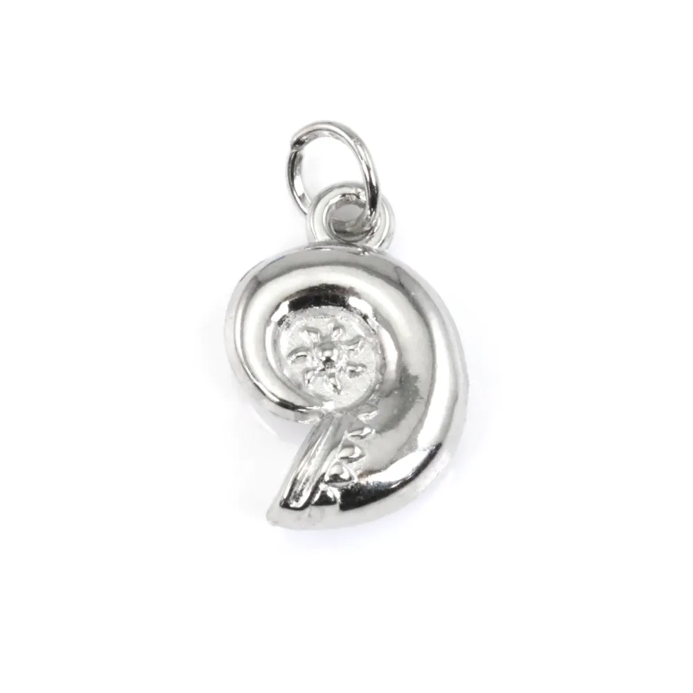 Pendente Concha Caracol 10x15mm | Aço Inox 304