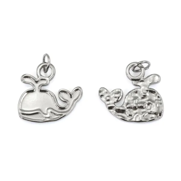 Whale Pendant 12x12mm | Stainless Steel 304