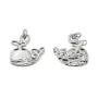 Pendentif baleine 12x12mm - Acier Inox 304 x 1pc