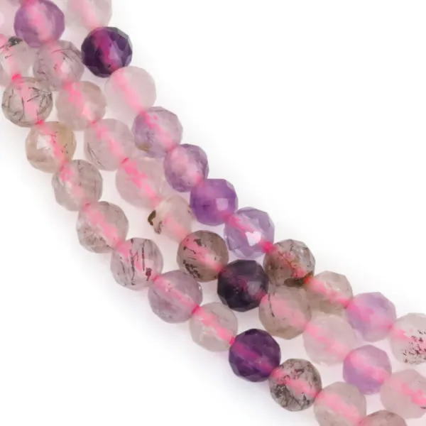 Super Seven Pearl .mm| Wholesale Natural Stones on String