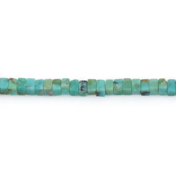 Turquoise lamelle carré 1x1.5mm x 38cm