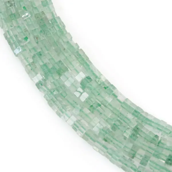 Quartz Aventurine (Fraise verte) lamelle carré 1x1.5mm x 39cm