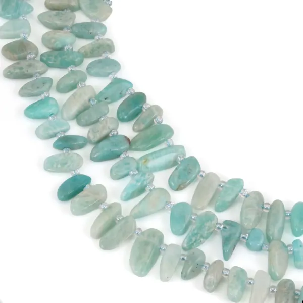 Amazonite from Peru Elongated Chips | Natural Stone Bead Wholesaler