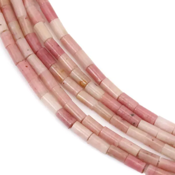Rhodonit-Perle Tube 2x4mm | Schmuckstein Lieferant