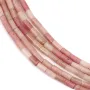 Rhodonite Pearl Tube 2x4mm | Gemstone Jewelry Supplier