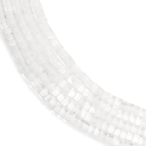 Cristal de Roca Lamelar Cuadrado 1x1.5mm | Perla de Piedra Natural