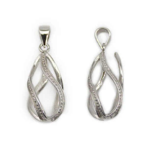 Bail für ganze Perle (8mm) 12x30mm - Silber 925 x 1Stk