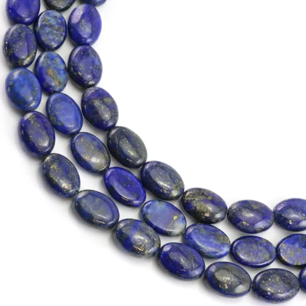 Lapis Lazuli oval 10x14mm | Ovale Perlen für Armband