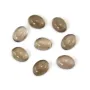Cabochon Quartz fumé ovale 7x9mm x 2pcs