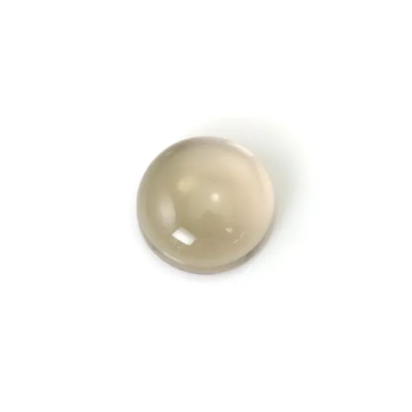Cabochon Quartz fumé rond 8mm x 1pc