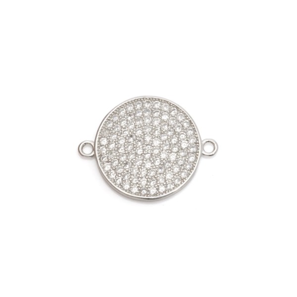 Intercalaire Redondo Pavé Prata 925 | Componente Joias Brilhante