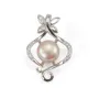 Bail Gota Folhas Prata 925 | Para Pérola Semi-Perfurada