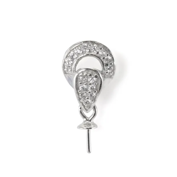 Bailo Goccia Invertita Argento 925 | Per Perla Semi-Forata