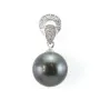 Bail Gota Invertida Prata 925 | Para Pérola Semi-Perfurada