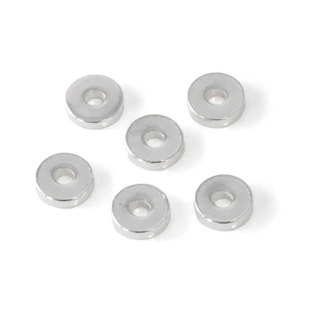 Perle rondelle heishi 1x4mm - Argent 925 x 6pcs