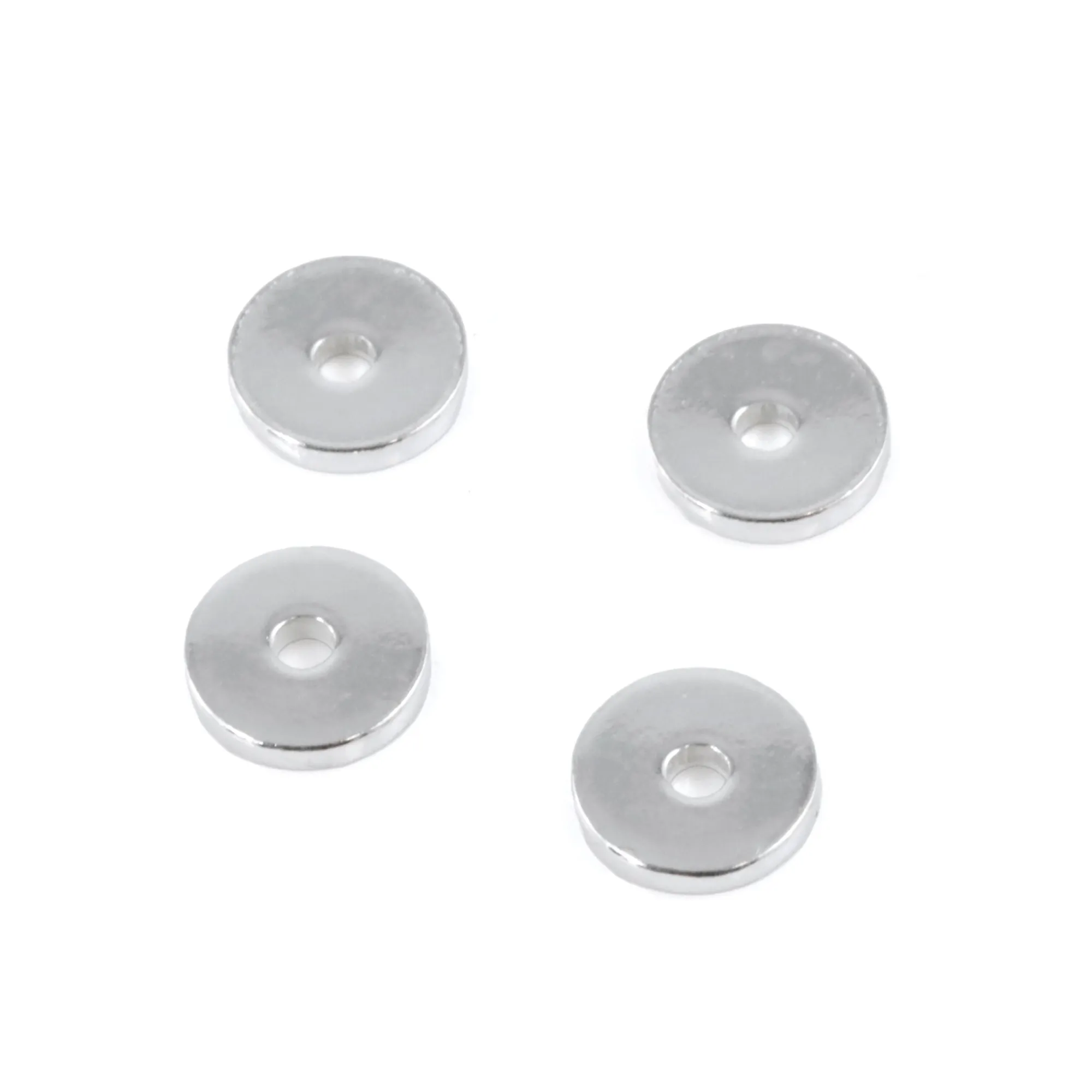 50 Perles Entretoise En Acier Inoxydable 4mm - Forme Plate Ronde - Pour Création De Bijoux