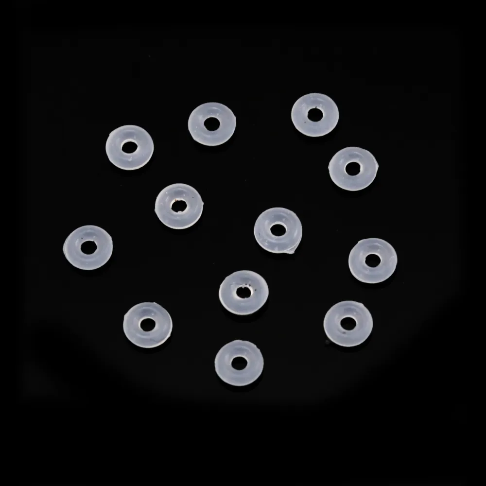 Perle intercalaire rondelle 1x3mm - Silicone x 50pcs