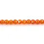 Óxido de zircónio redondo de laranja facetado 2mm x 38cm
