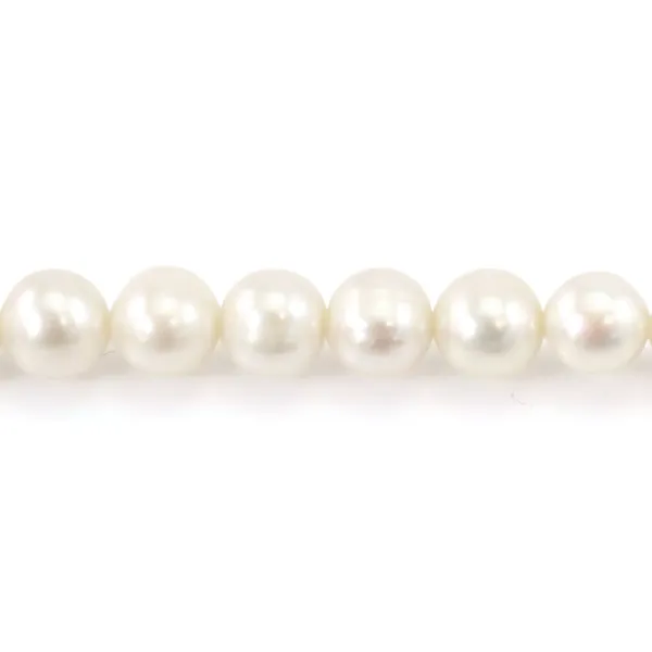 Perle aus Süßwasserzucht, nahezu rund, 8mm | Natürliche Perle Halskette
