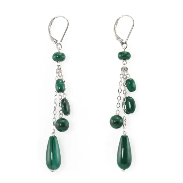 Orecchini in argento 92alachite- Achat / vente pas cher