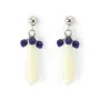 925 silver earrings & mother of pearl x 2pcs