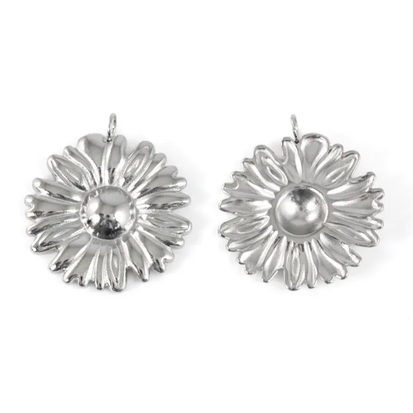 Pendants Steel 304 flower | Wholesale Floral Jewelry