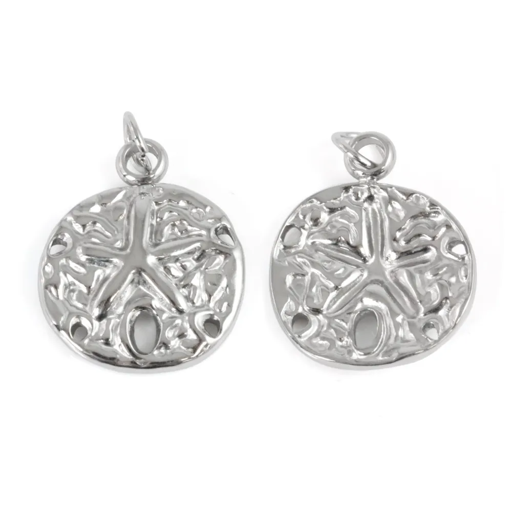 Pendentif Stahl Seeigel-Muster | Lieferant Modeschmuck