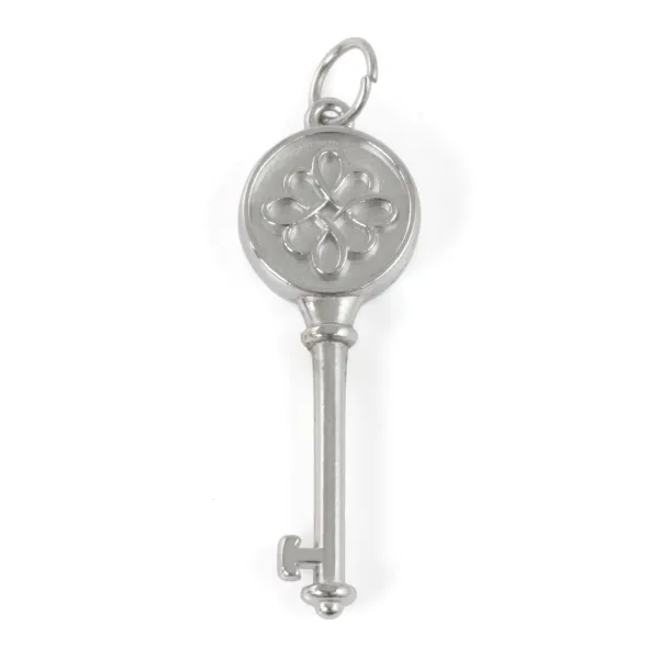Pendentif clé 9x27mm - Acier Inox 304 x 1pc