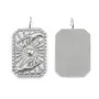Pendentif rectangle mains et astre 12x21mm - Acier Inox 304 x 1pc