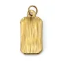 Pendentif plaque rectangle rainuré 9x19mm - Acier Inox 304 doré x 1pc