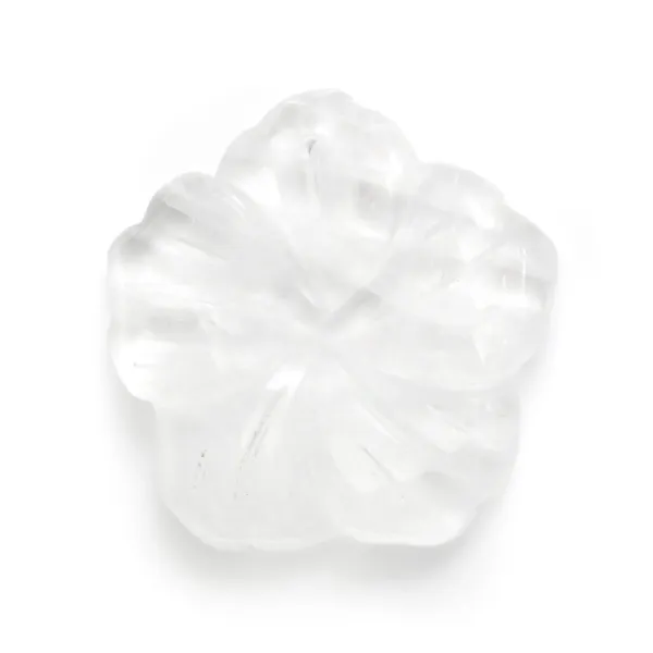 Pendente Flor Cristal de Rocha | Pedra Natural Esculpida