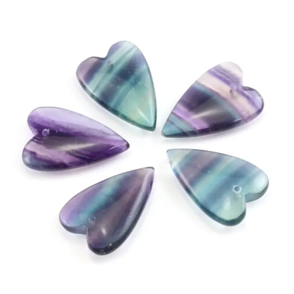 Pendant Heart Fluorite | Natural Semi-Precious Stone