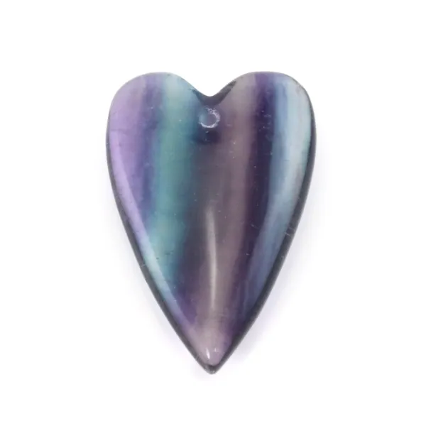 Péndulo Howlite corazón 20x30mm x 1pc