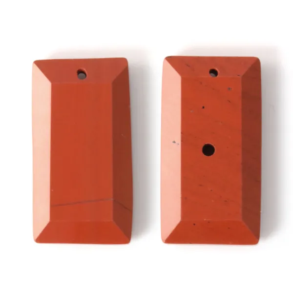 Colgante de Jaspe Rojo Rectangular | Piedra para Engastar 13x25mm