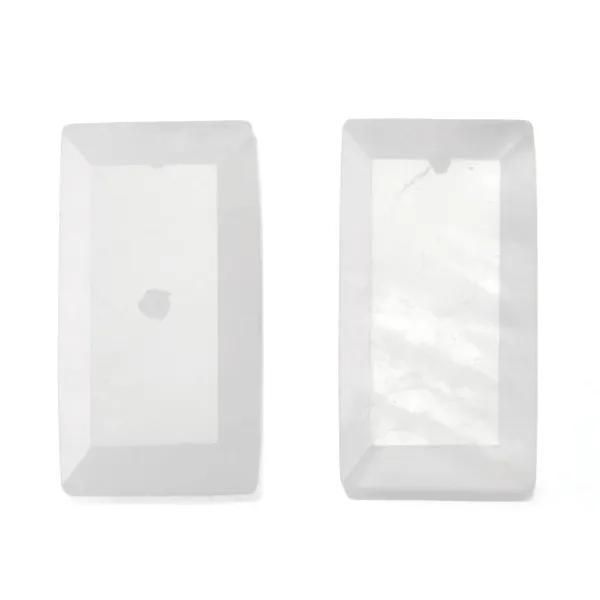 Pendentif Cristal de roche rectangle (à sertir) 13x25mm x 1pc