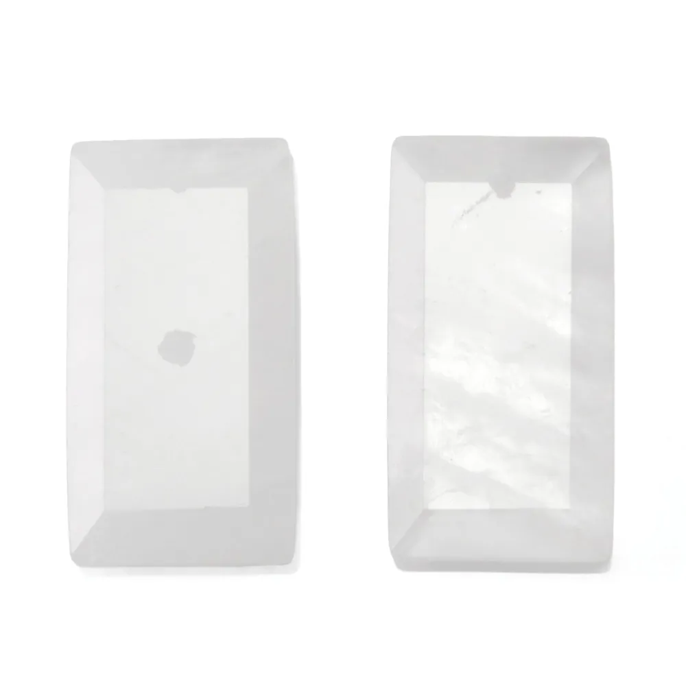 Pendentif Cristal de roche rectangle (à sertir) 13x25mm x 1pc