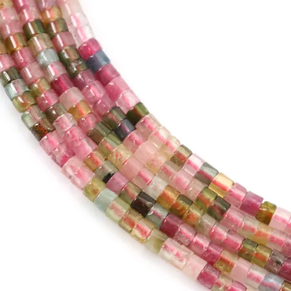Tourmaline multicolore tube 1x1.5mm x 38cm