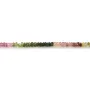 Perla Turmalina Multicolorida Degradê Rondelle Facetada 1x3-2x3.5mm