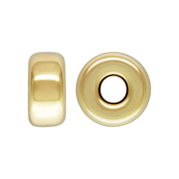 Rondelle beads in Gold Filled 6x3.4mm x 1pc