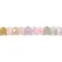 Beryl - Aquamarine & Morganite roundel faceted 4x6mm | Perle Bijoux