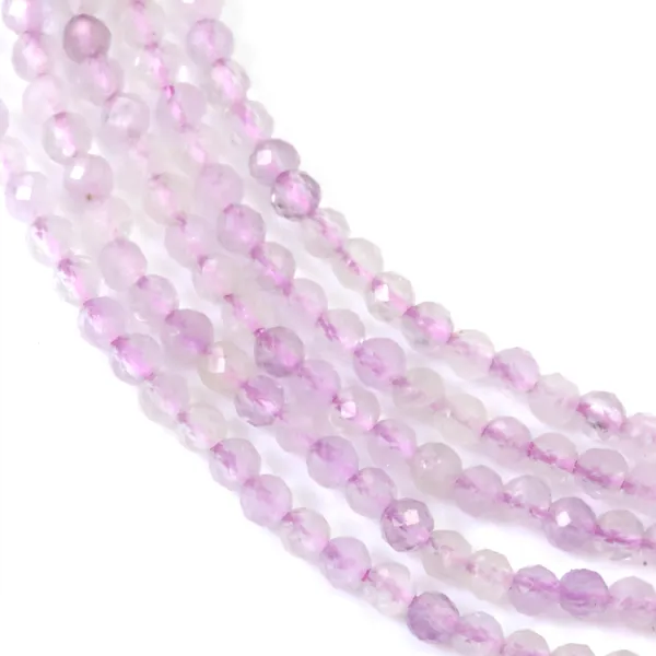 Facettierte violette Jade-Perle 2mm | Zarte Schmuckstücke