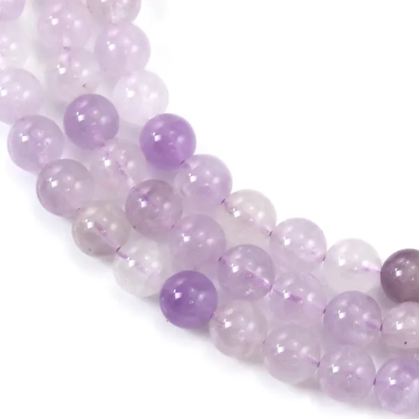 Jade Violeta Redonda 8mm | Perlas para Creación de Joyas
