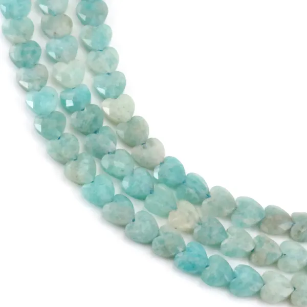 Perla Cuore Amazzonite 6mm | Specialista Pietre per Creazione Gioielli