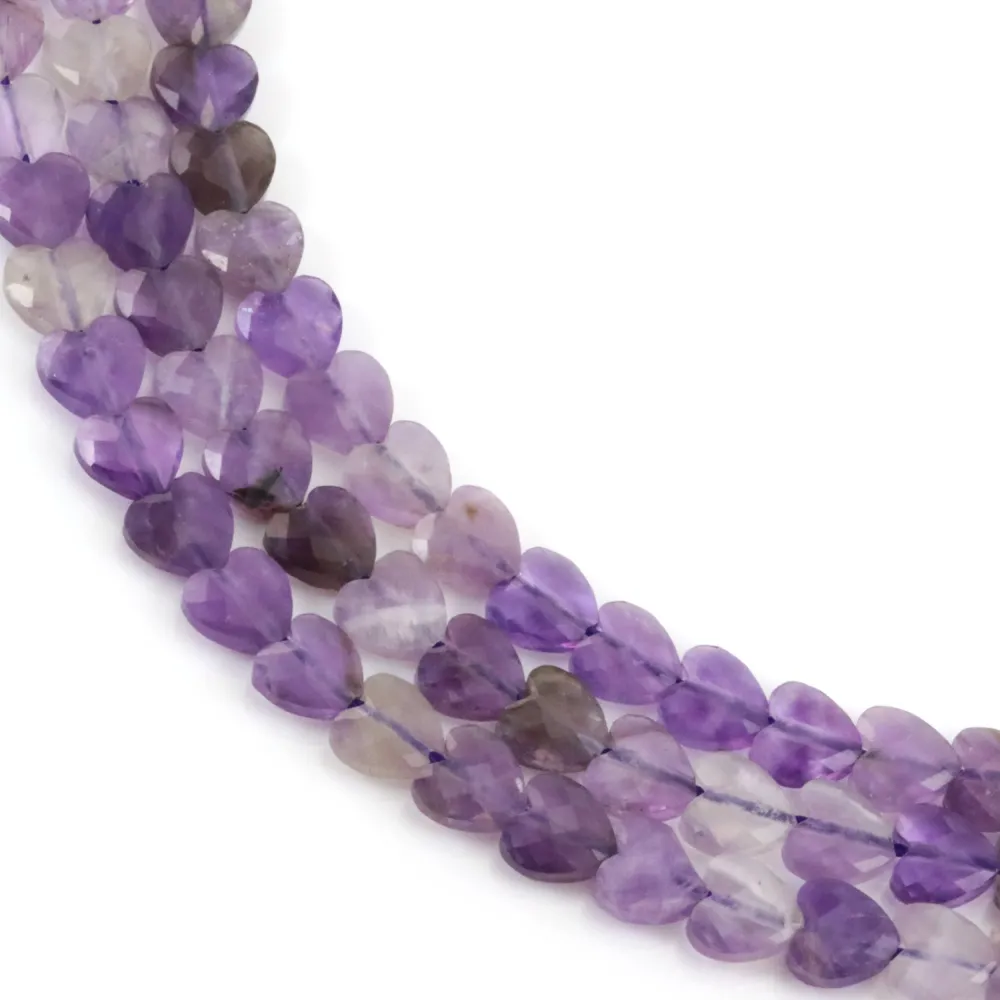 Faceted Amethyst Bead 6mm | Heart Shape for Jewelry