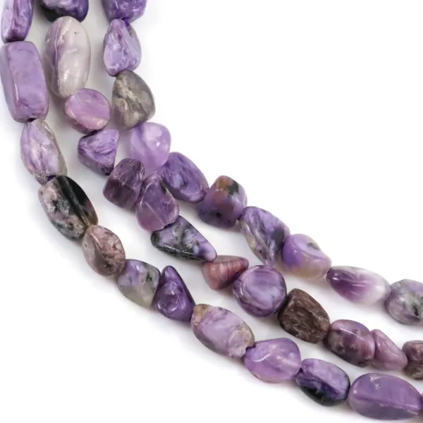 Charoïte baroque nugget 6-8mm x 39cm