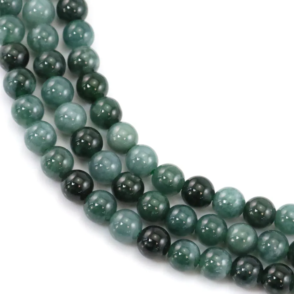 Jadeperle Natur | Natürlicher Grüner Stein | Perlen für Schmuck