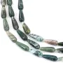 Agate mousse goutte 6x16mm x 39cm