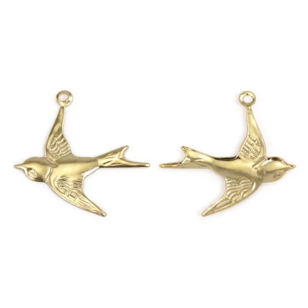 Breloque Andorinha Gold Filled | Componentes Joias
