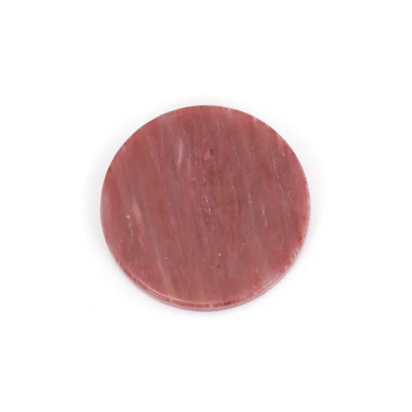 Flat Round Rhodonite Cabochon | Natural Stone | Jewelry Making