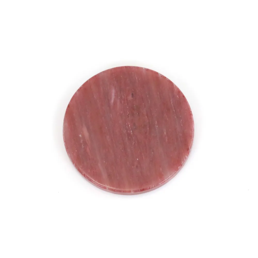 Cabochon Rhodonit Flach Rund | Naturstein | Schmuckherstellung